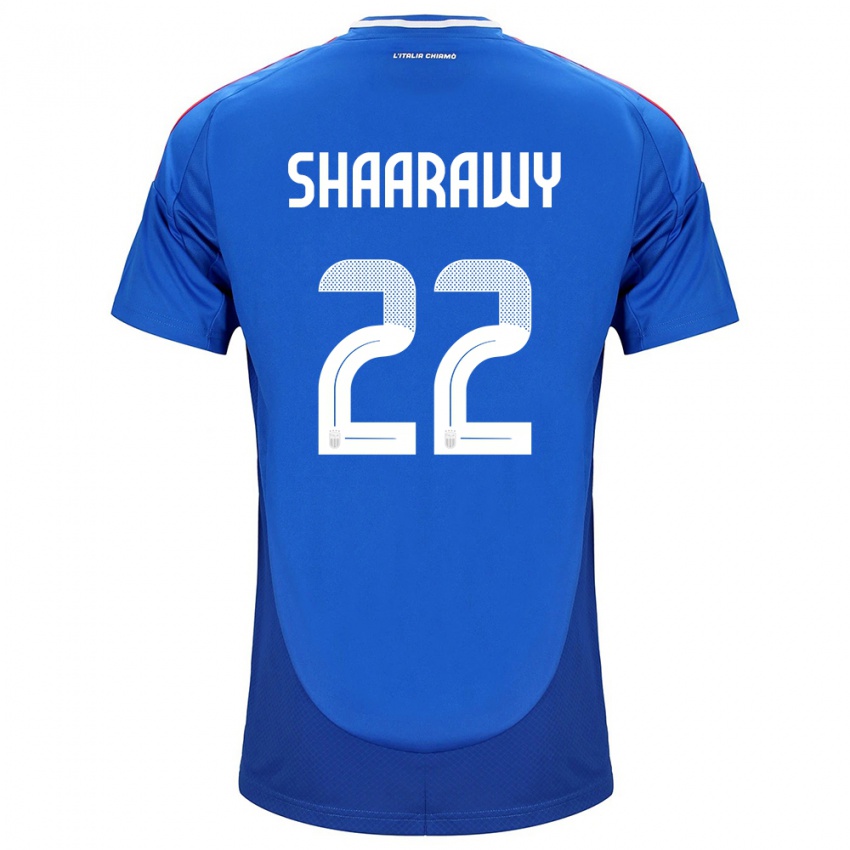 Mujer Camiseta Italia Stephan El Shaarawy #22 Azul 1ª Equipación 24-26 La Camisa Argentina