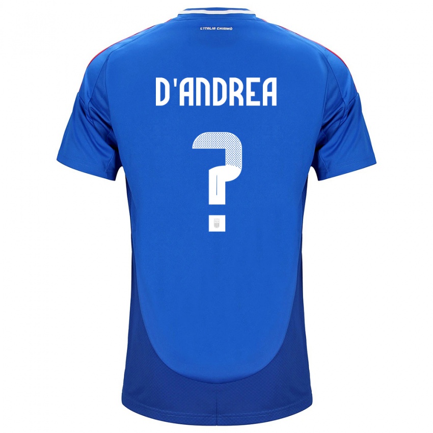 Mujer Camiseta Italia Luca D'andrea #0 Azul 1ª Equipación 24-26 La Camisa Argentina