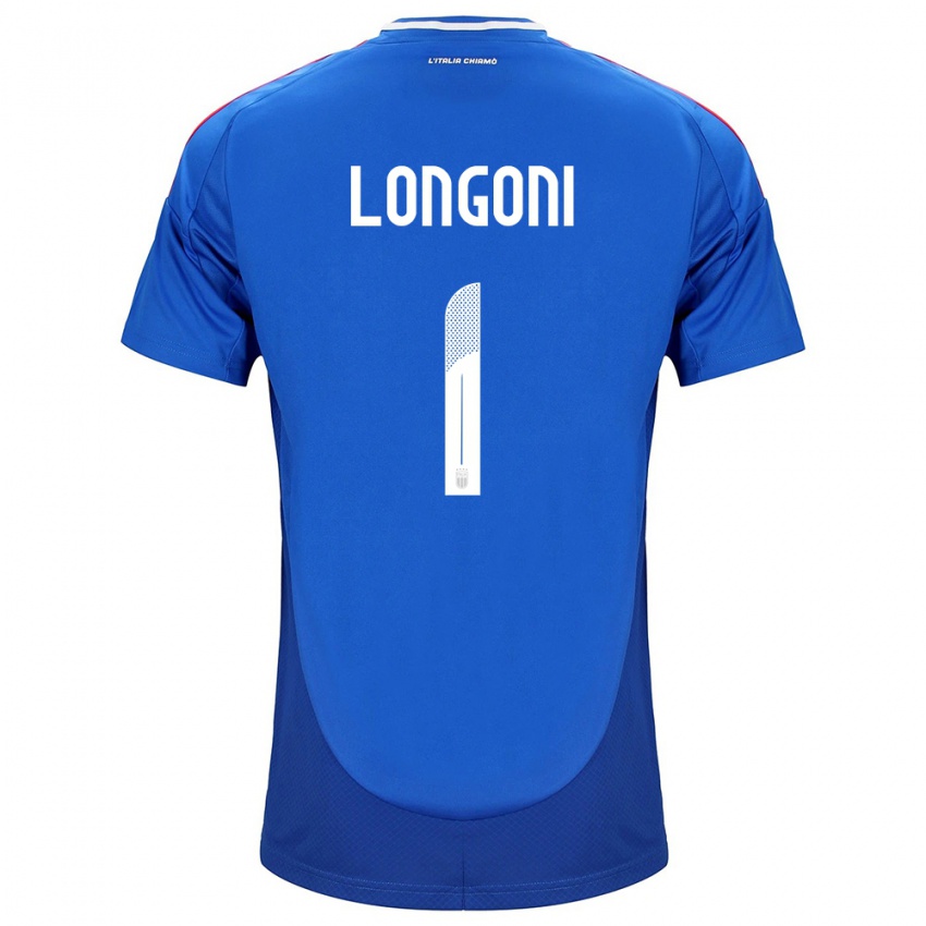 Mujer Camiseta Italia Alessandro Longoni #1 Azul 1ª Equipación 24-26 La Camisa Argentina