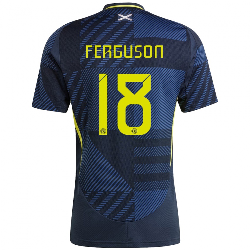 Mujer Camiseta Escocia Lewis Ferguson #18 Azul Oscuro 1ª Equipación 24-26 La Camisa Argentina