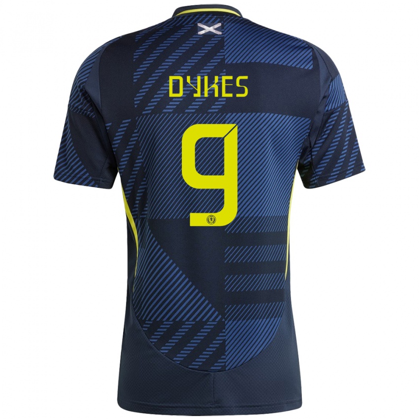 Mujer Camiseta Escocia Lyndon Dykes #9 Azul Oscuro 1ª Equipación 24-26 La Camisa Argentina