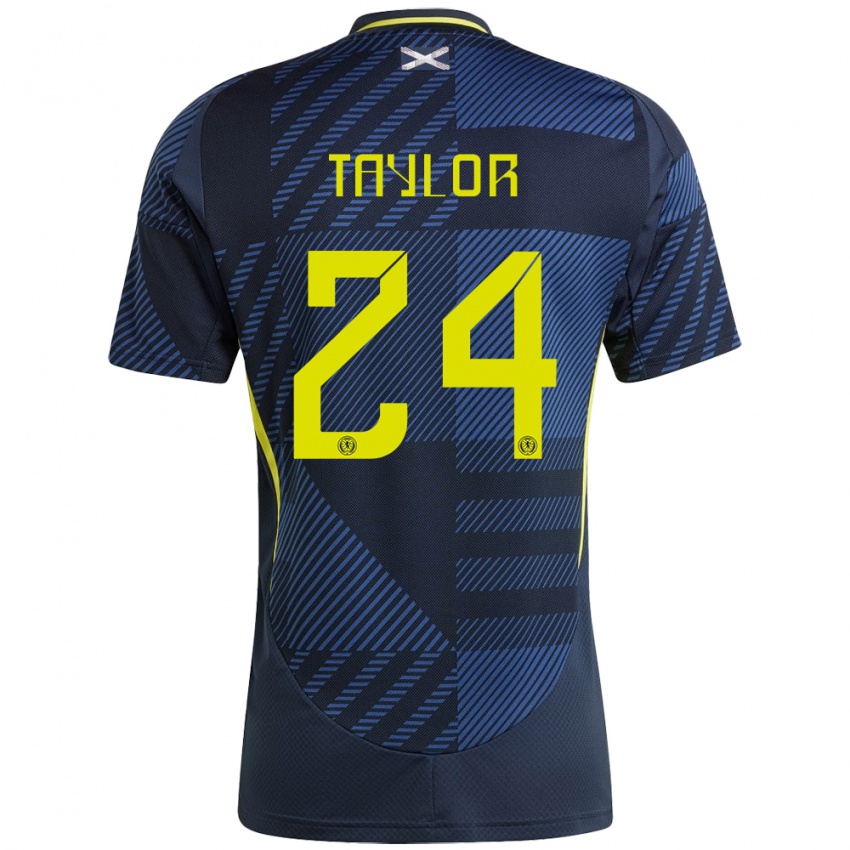 Mujer Camiseta Escocia Greg Taylor #24 Azul Oscuro 1ª Equipación 24-26 La Camisa Argentina