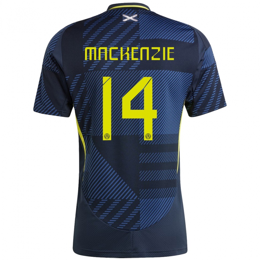 Mujer Camiseta Escocia Magnus Mackenzie #14 Azul Oscuro 1ª Equipación 24-26 La Camisa Argentina