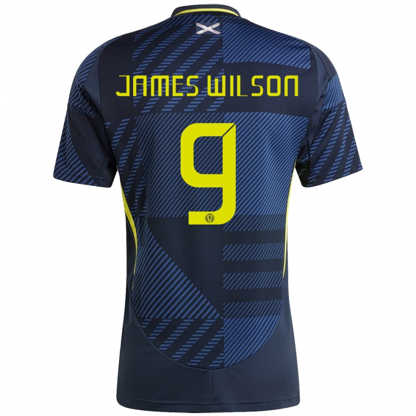 Mujer Camiseta Escocia James Wilson #9 Azul Oscuro 1ª Equipación 24-26 La Camisa Argentina