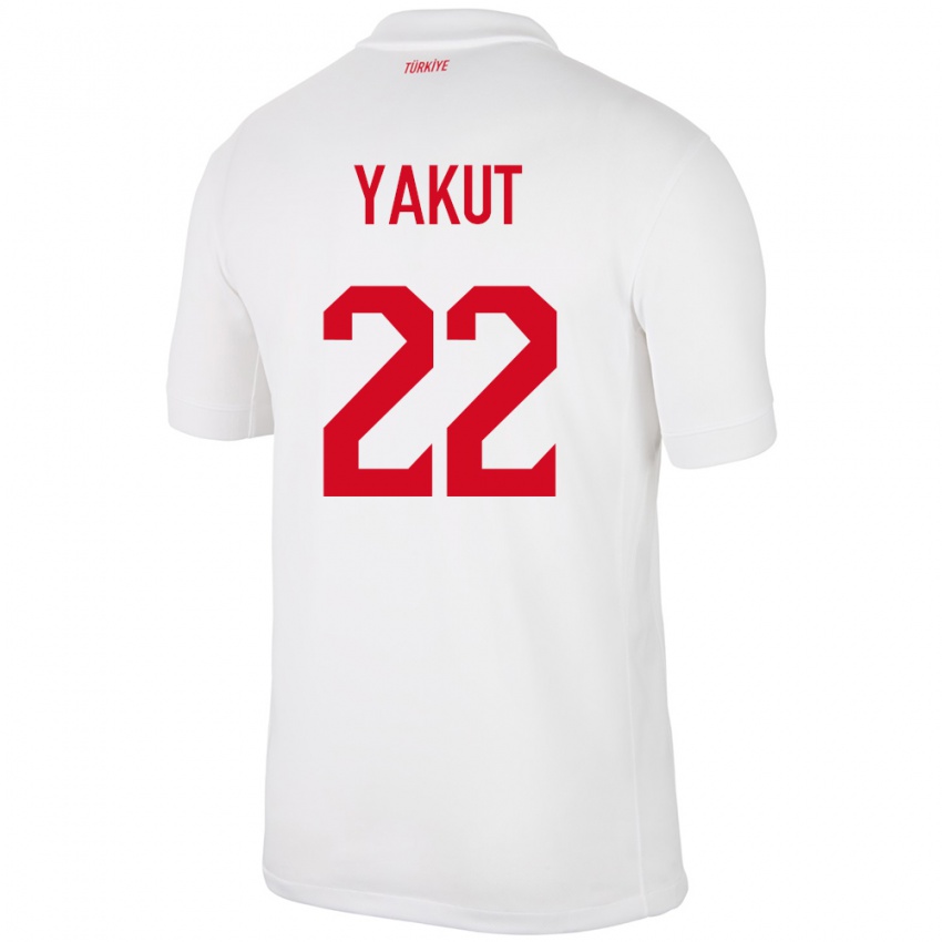 Mujer Camiseta Turquía Narin Yakut #22 Blanco 1ª Equipación 24-26 La Camisa Argentina