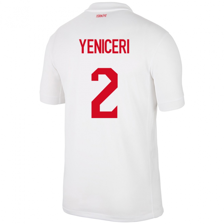 Mujer Camiseta Turquía Berna Yeniçeri #2 Blanco 1ª Equipación 24-26 La Camisa Argentina