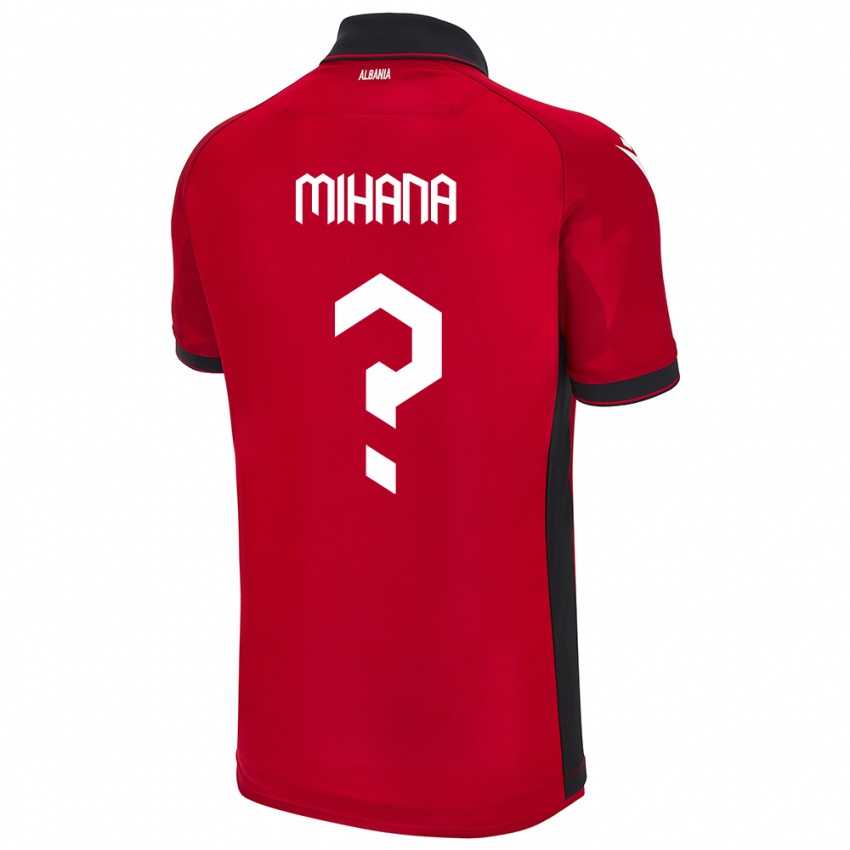 Mujer Camiseta Albania Emiljano Mihana #0 Rojo 1ª Equipación 24-26 La Camisa Argentina