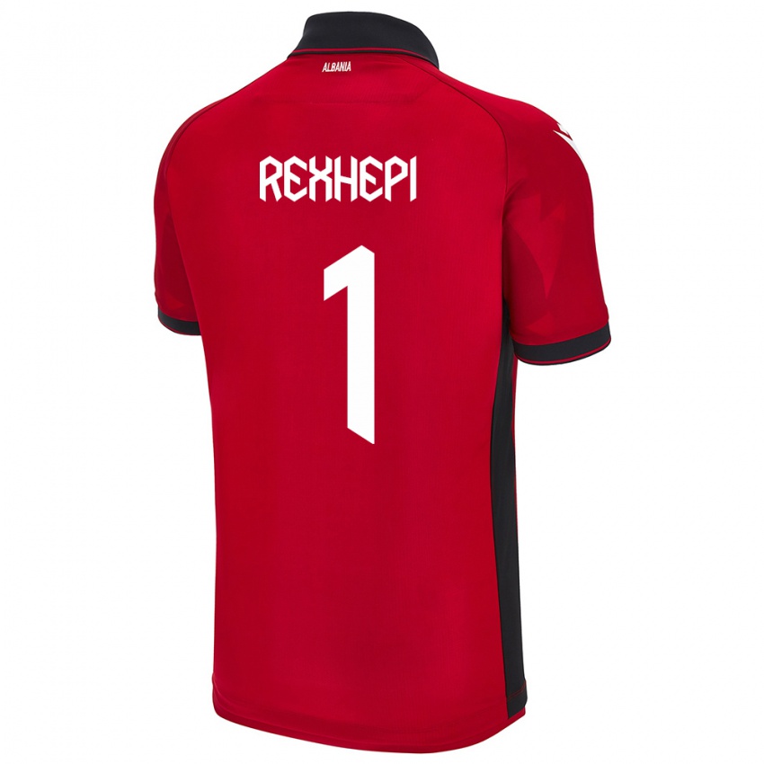Mujer Camiseta Albania Viona Rexhepi #1 Rojo 1ª Equipación 24-26 La Camisa Argentina