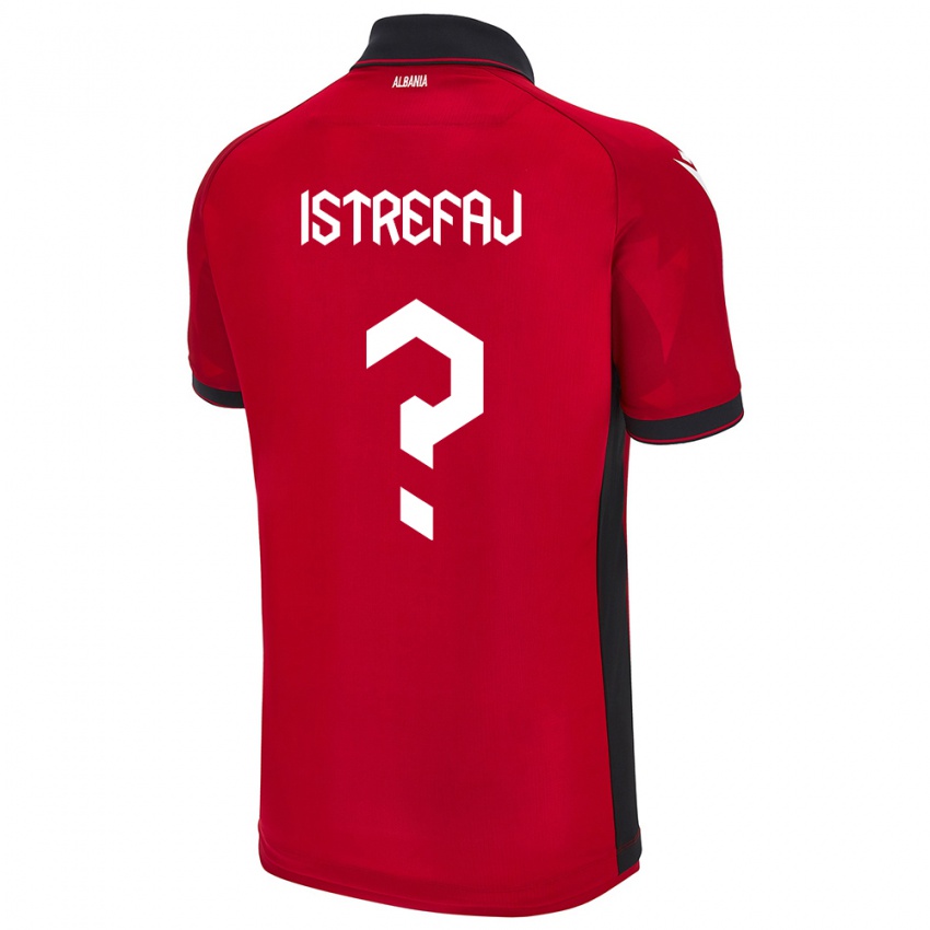 Mujer Camiseta Albania Djellza Istrefaj #0 Rojo 1ª Equipación 24-26 La Camisa Argentina