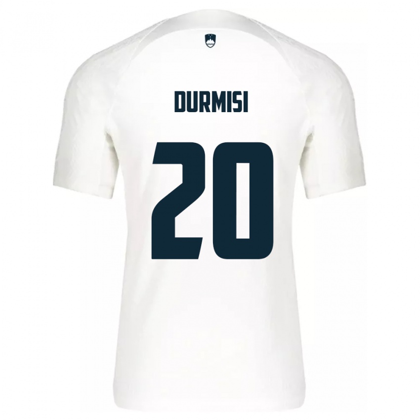 Mujer Camiseta Eslovenia Arman Durmisi #20 Blanco 1ª Equipación 24-26 La Camisa Argentina