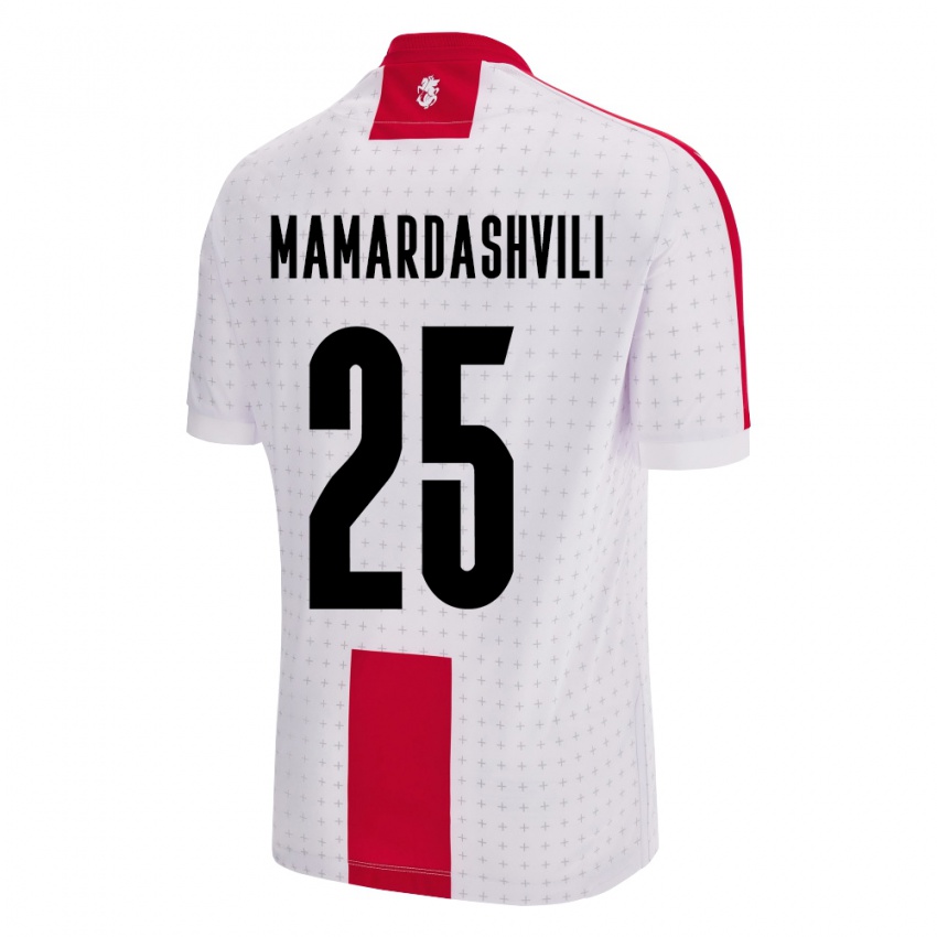 Mujer Camiseta Georgia Giorgi Mamardashvili #25 Blanco 1ª Equipación 24-26 La Camisa Argentina