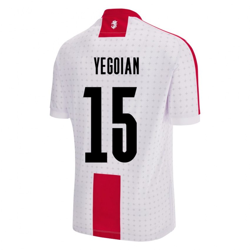 Mujer Camiseta Georgia Irakli Yegoian #15 Blanco 1ª Equipación 24-26 La Camisa Argentina