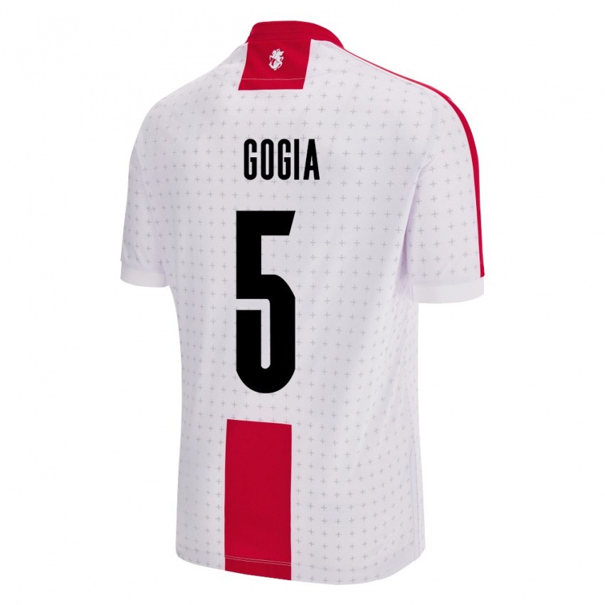 Mujer Camiseta Georgia Gigi Gogia #5 Blanco 1ª Equipación 24-26 La Camisa Argentina