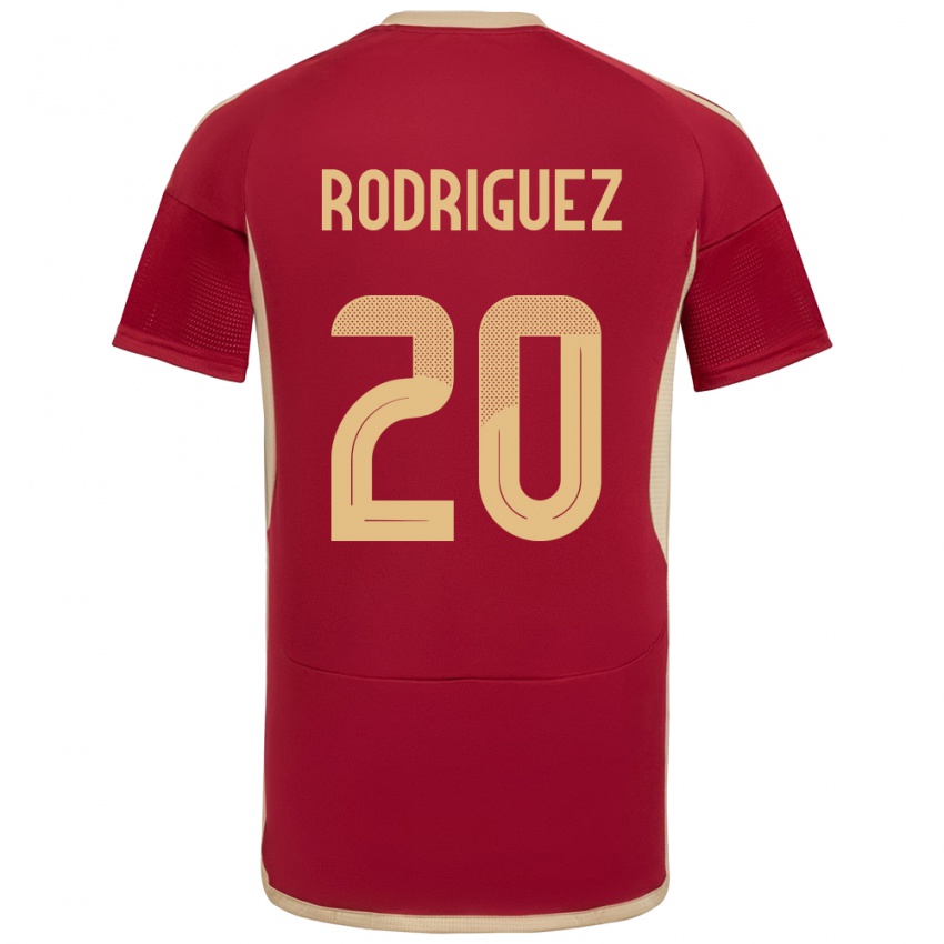 Mujer Camiseta Venezuela Dayana Rodríguez #20 Borgoña 1ª Equipación 24-26 La Camisa Argentina