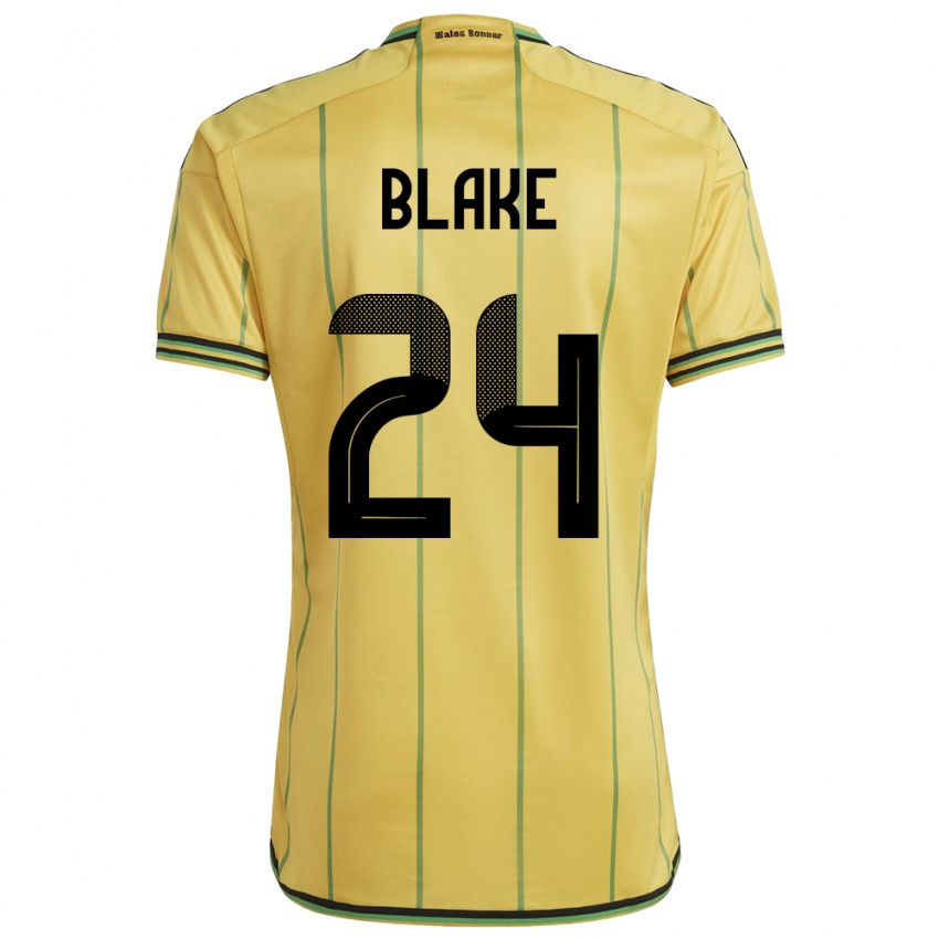 Mujer Camiseta Jamaica Andre Blake #24 Amarillo 1ª Equipación 24-26 La Camisa Argentina