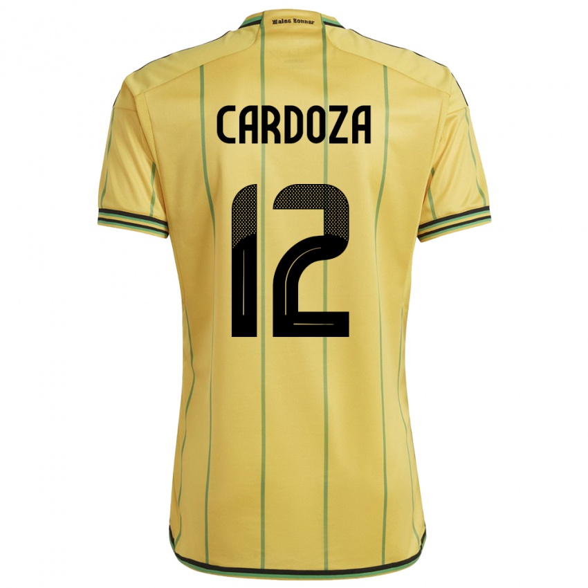 Mujer Camiseta Jamaica Naya Cardoza #12 Amarillo 1ª Equipación 24-26 La Camisa Argentina