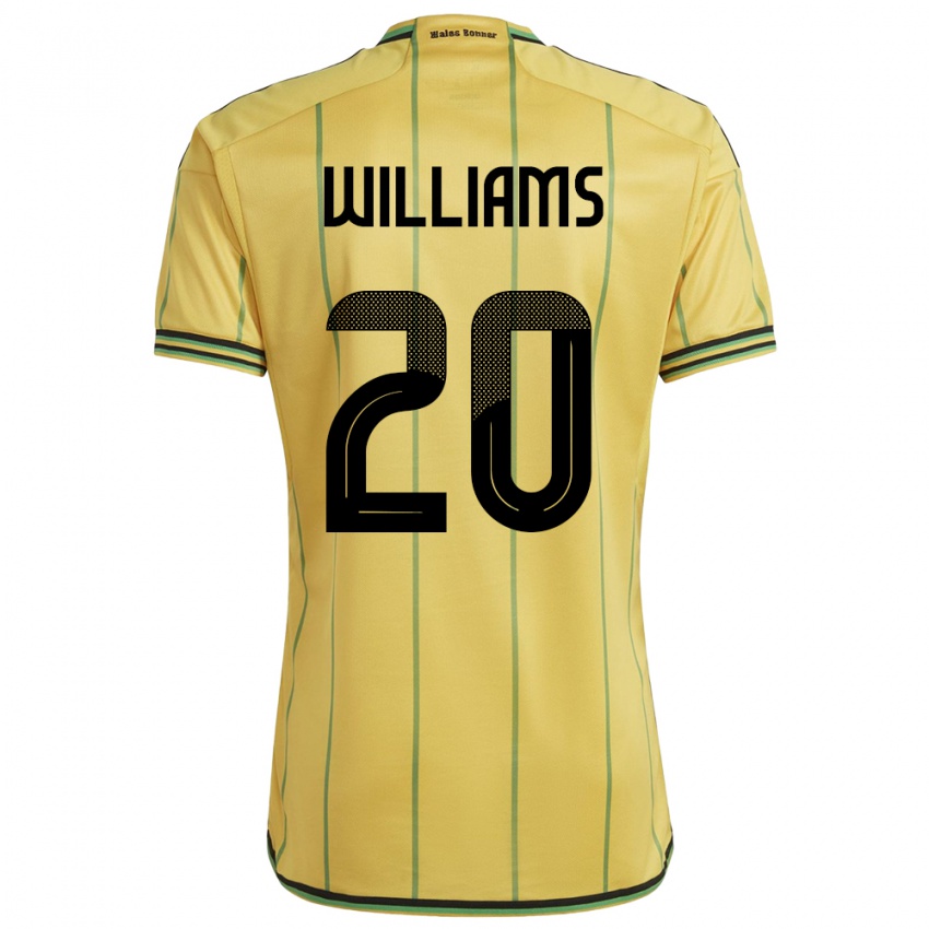 Mujer Camiseta Jamaica Victoria Williams #20 Amarillo 1ª Equipación 24-26 La Camisa Argentina
