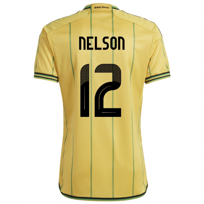 Mujer Camiseta Jamaica Tyiesha Nelson #12 Amarillo 1ª Equipación 24-26 La Camisa Argentina