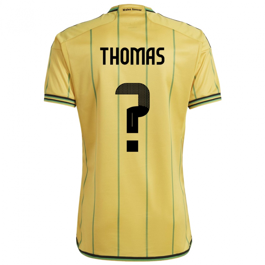 Mujer Camiseta Jamaica Kersha Thomas #0 Amarillo 1ª Equipación 24-26 La Camisa Argentina