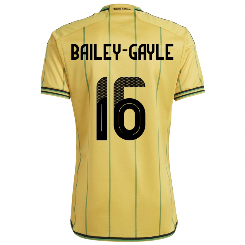 Mujer Camiseta Jamaica Paige Bailey-Gayle #16 Amarillo 1ª Equipación 24-26 La Camisa Argentina