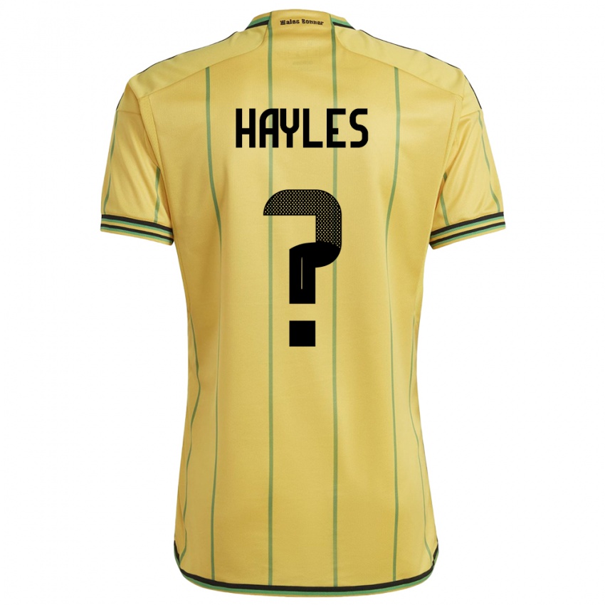 Mujer Camiseta Jamaica Shania Hayles #0 Amarillo 1ª Equipación 24-26 La Camisa Argentina