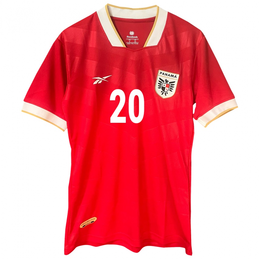 Mujer Camiseta Panamá Ernesto Gómez #20 Rojo 1ª Equipación 24-26 La Camisa Argentina