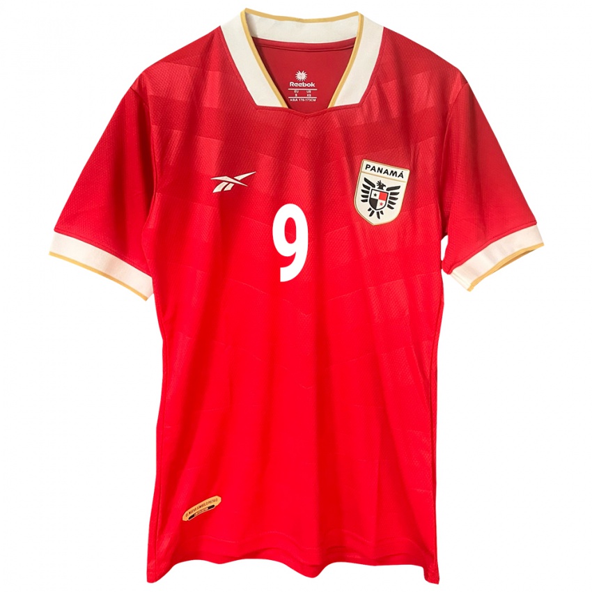 Mujer Camiseta Panamá Azarias Londoño #9 Rojo 1ª Equipación 24-26 La Camisa Argentina