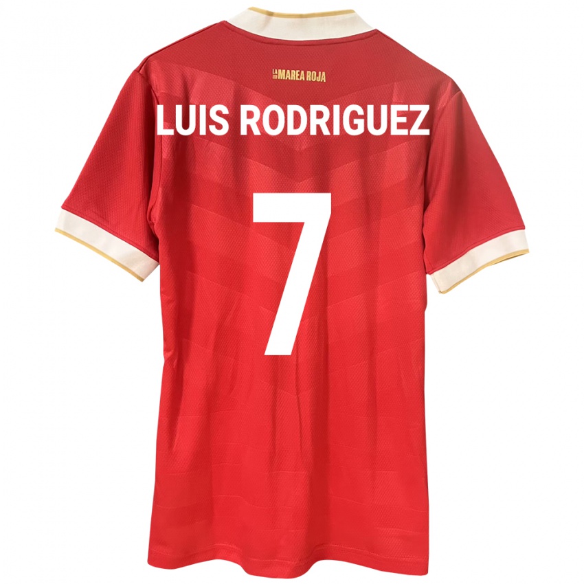 Mujer Camiseta Panamá José Luis Rodríguez #7 Rojo 1ª Equipación 24-26 La Camisa Argentina