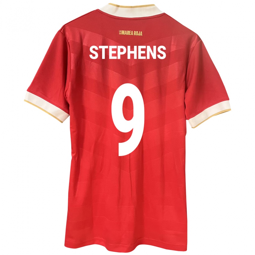 Mujer Camiseta Panamá Alfredo Stephens #9 Rojo 1ª Equipación 24-26 La Camisa Argentina