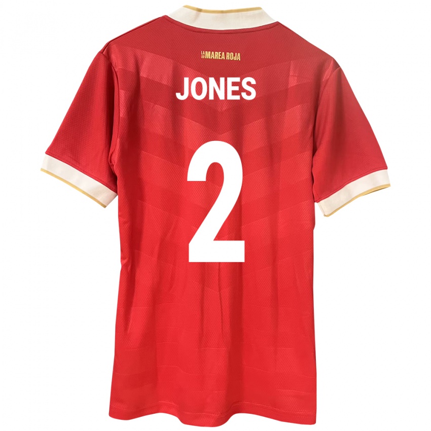 Mujer Camiseta Panamá Joseph Jones #2 Rojo 1ª Equipación 24-26 La Camisa Argentina