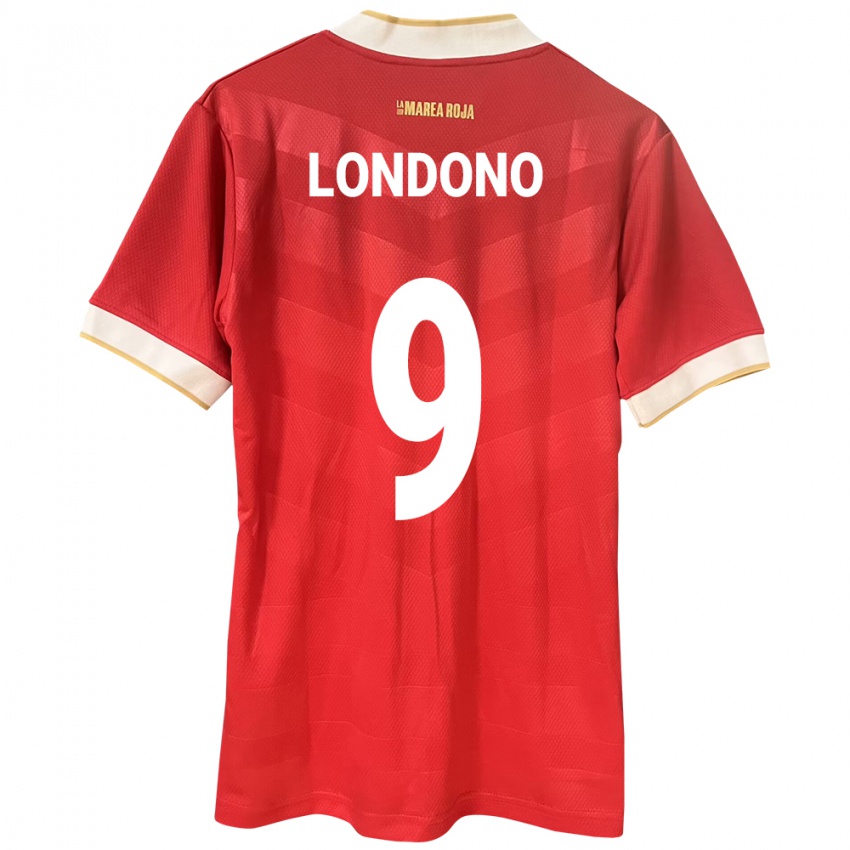 Mujer Camiseta Panamá Azarias Londoño #9 Rojo 1ª Equipación 24-26 La Camisa Argentina