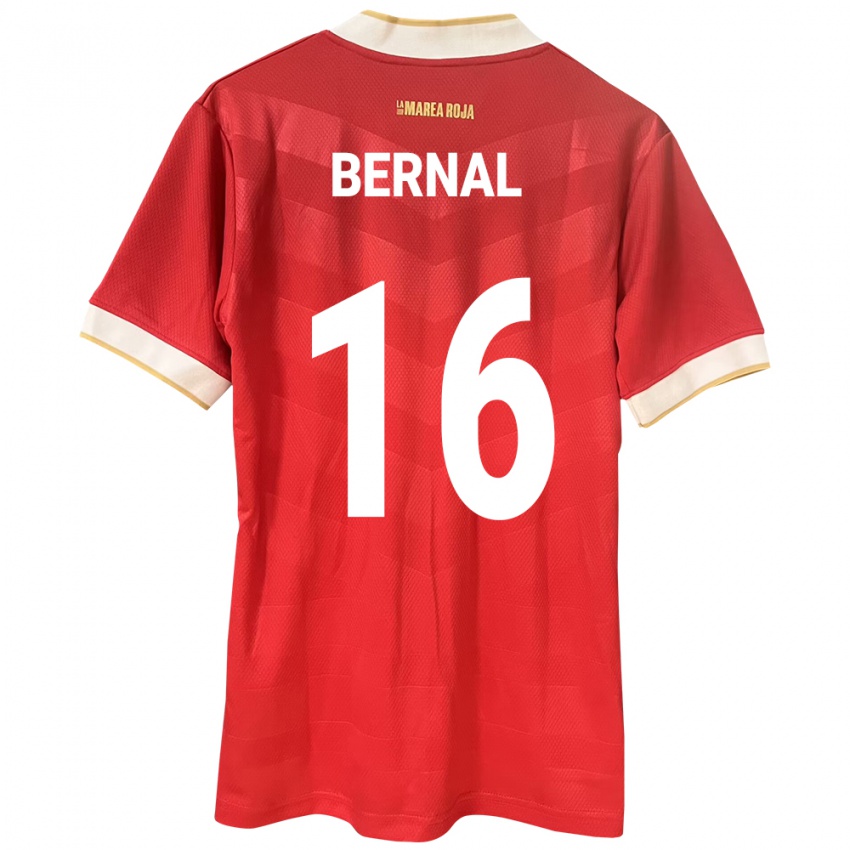 Mujer Camiseta Panamá José Bernal #16 Rojo 1ª Equipación 24-26 La Camisa Argentina
