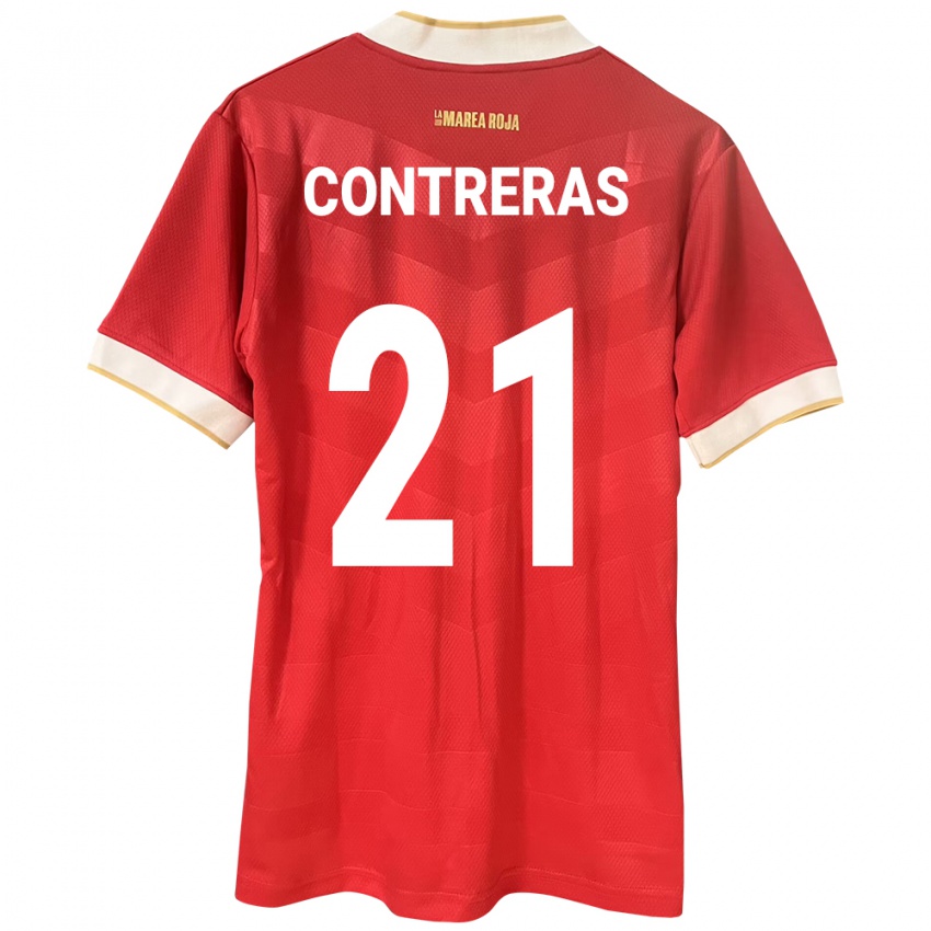 Mujer Camiseta Panamá Davis Contreras #21 Rojo 1ª Equipación 24-26 La Camisa Argentina