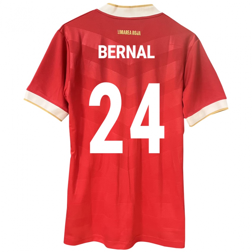Mujer Camiseta Panamá Kevin Bernal #24 Rojo 1ª Equipación 24-26 La Camisa Argentina