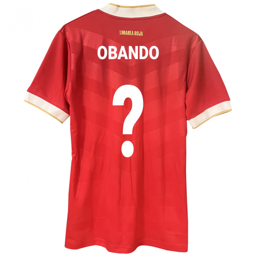 Mujer Camiseta Panamá Jafet Obando #0 Rojo 1ª Equipación 24-26 La Camisa Argentina