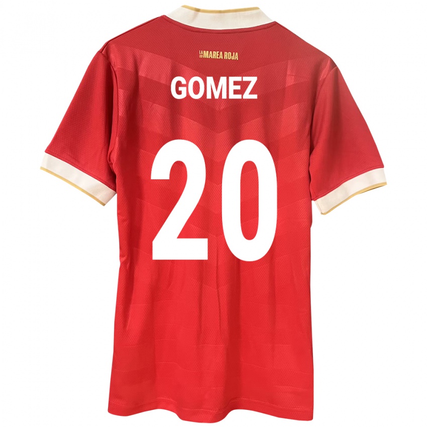 Mujer Camiseta Panamá Ernesto Gómez #20 Rojo 1ª Equipación 24-26 La Camisa Argentina