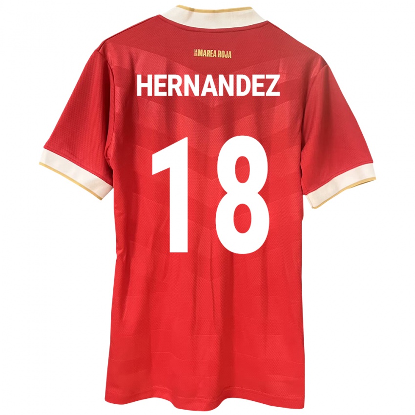 Mujer Camiseta Panamá Erika Hernández #18 Rojo 1ª Equipación 24-26 La Camisa Argentina