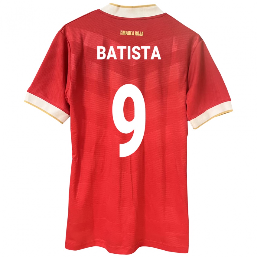 Mujer Camiseta Panamá Yanixa Batista #9 Rojo 1ª Equipación 24-26 La Camisa Argentina