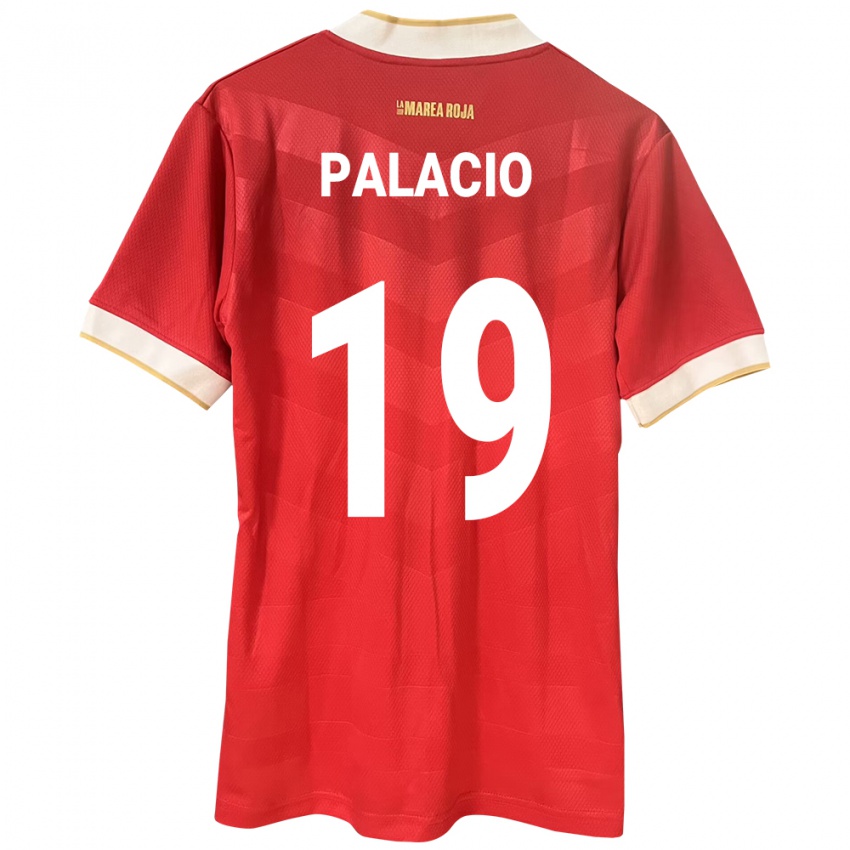 Mujer Camiseta Panamá Yarelis Palacio #19 Rojo 1ª Equipación 24-26 La Camisa Argentina