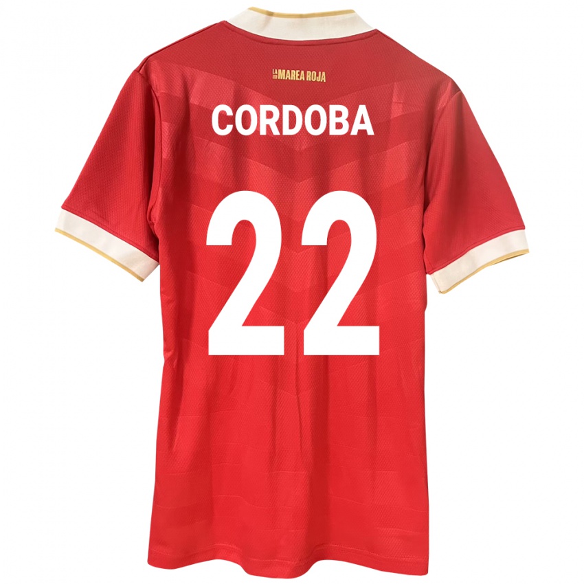 Mujer Camiseta Panamá Farissa Córdoba #22 Rojo 1ª Equipación 24-26 La Camisa Argentina