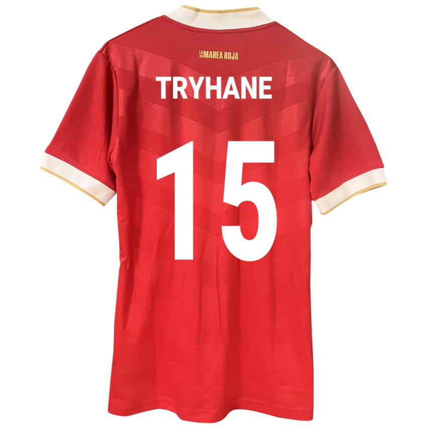 Mujer Camiseta Panamá Izaura Tryhane #15 Rojo 1ª Equipación 24-26 La Camisa Argentina