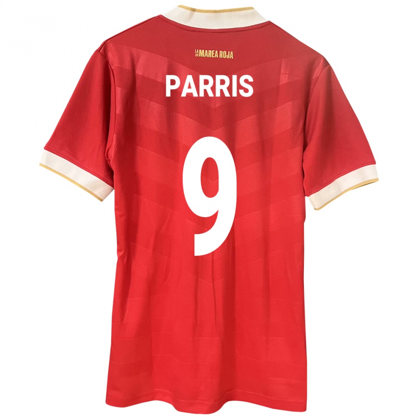 Mujer Camiseta Panamá Katherine Parris #9 Rojo 1ª Equipación 24-26 La Camisa Argentina