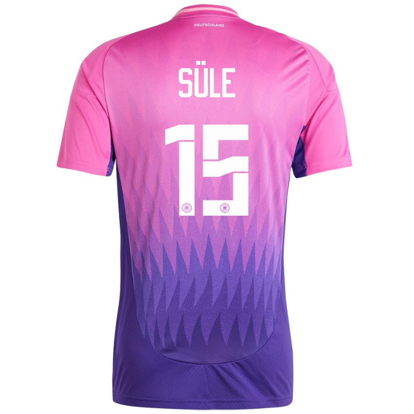 Mujer Camiseta Alemania Niklas Sule #15 Rosado Morado 2ª Equipación 24-26 La Camisa Argentina