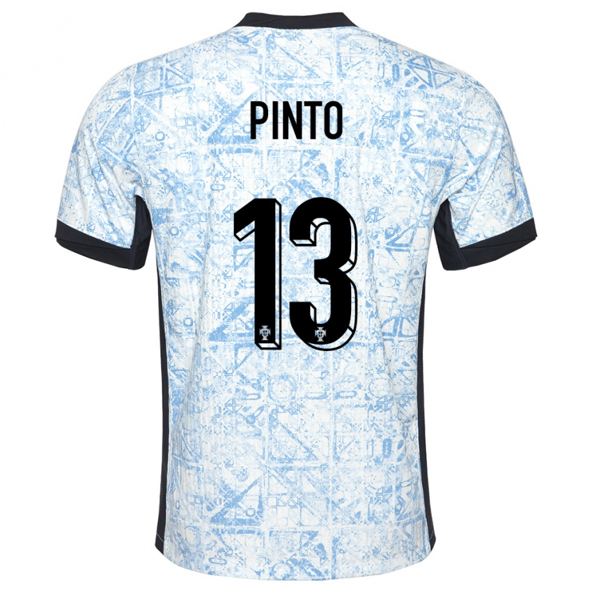 Mujer Camiseta Portugal Fatima Pinto #13 Crema Azul 2ª Equipación 24-26 La Camisa Argentina