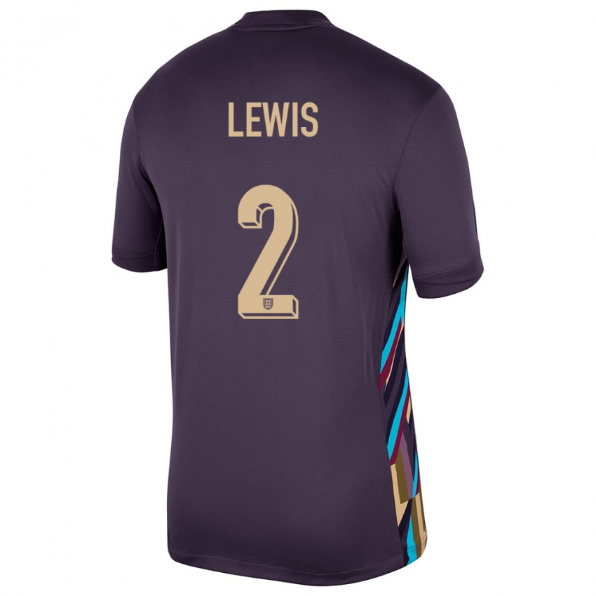 Mujer Camiseta Inglaterra Rico Lewis #2 Pasa Oscura 2ª Equipación 24-26 La Camisa Argentina