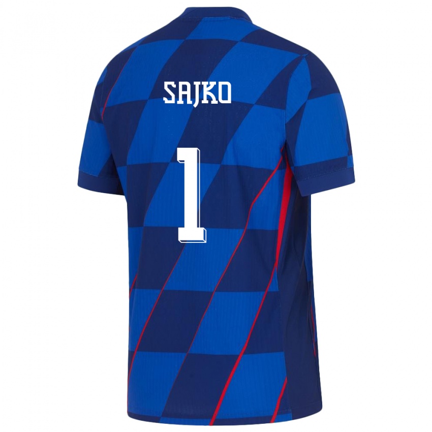 Mujer Camiseta Croacia Tin Sajko #1 Azul 2ª Equipación 24-26 La Camisa Argentina