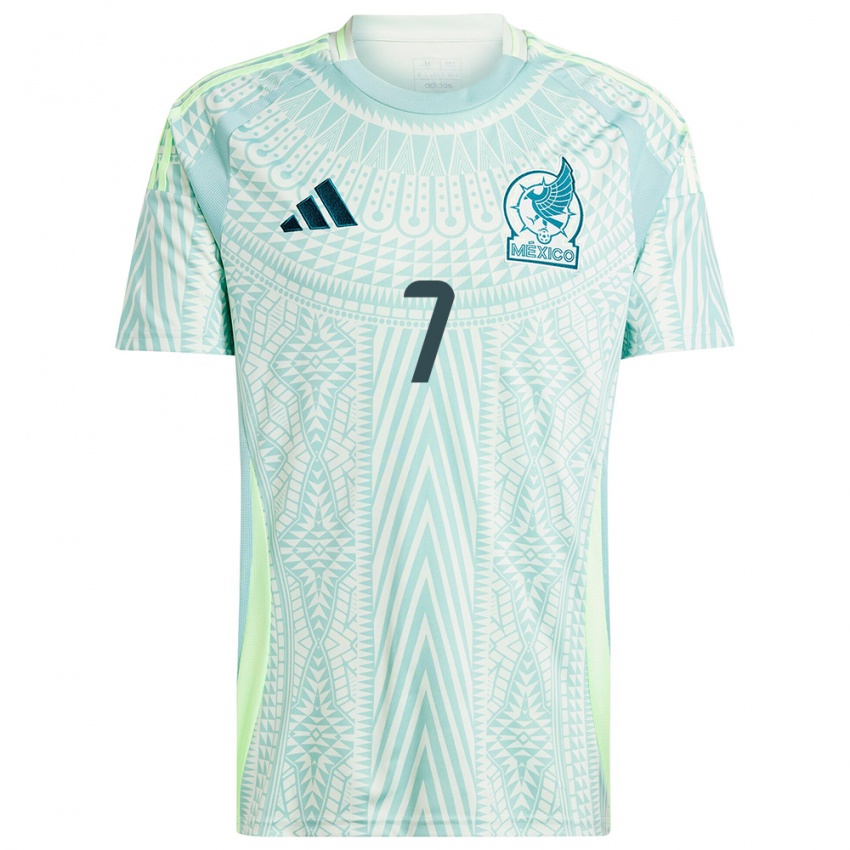 Mujer Camiseta México Maria Sanchez #7 Lino Verde 2ª Equipación 24-26 La Camisa Argentina