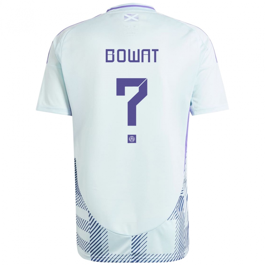 Mujer Camiseta Escocia Ibane Bowat #0 Azul Menta Claro 2ª Equipación 24-26 La Camisa Argentina