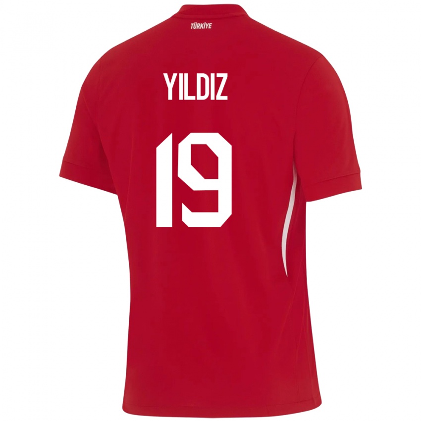 Mujer Camiseta Turquía Kenan Yıldız #19 Rojo 2ª Equipación 24-26 La Camisa Argentina