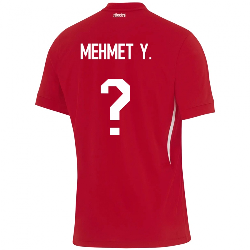Mujer Camiseta Turquía Mehmet Yildirim #0 Rojo 2ª Equipación 24-26 La Camisa Argentina